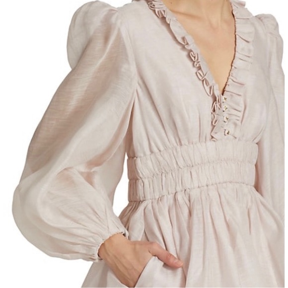 Zimmermann Rhythmic Frill V-Neck Minidress NWT - Picture 5 of 8